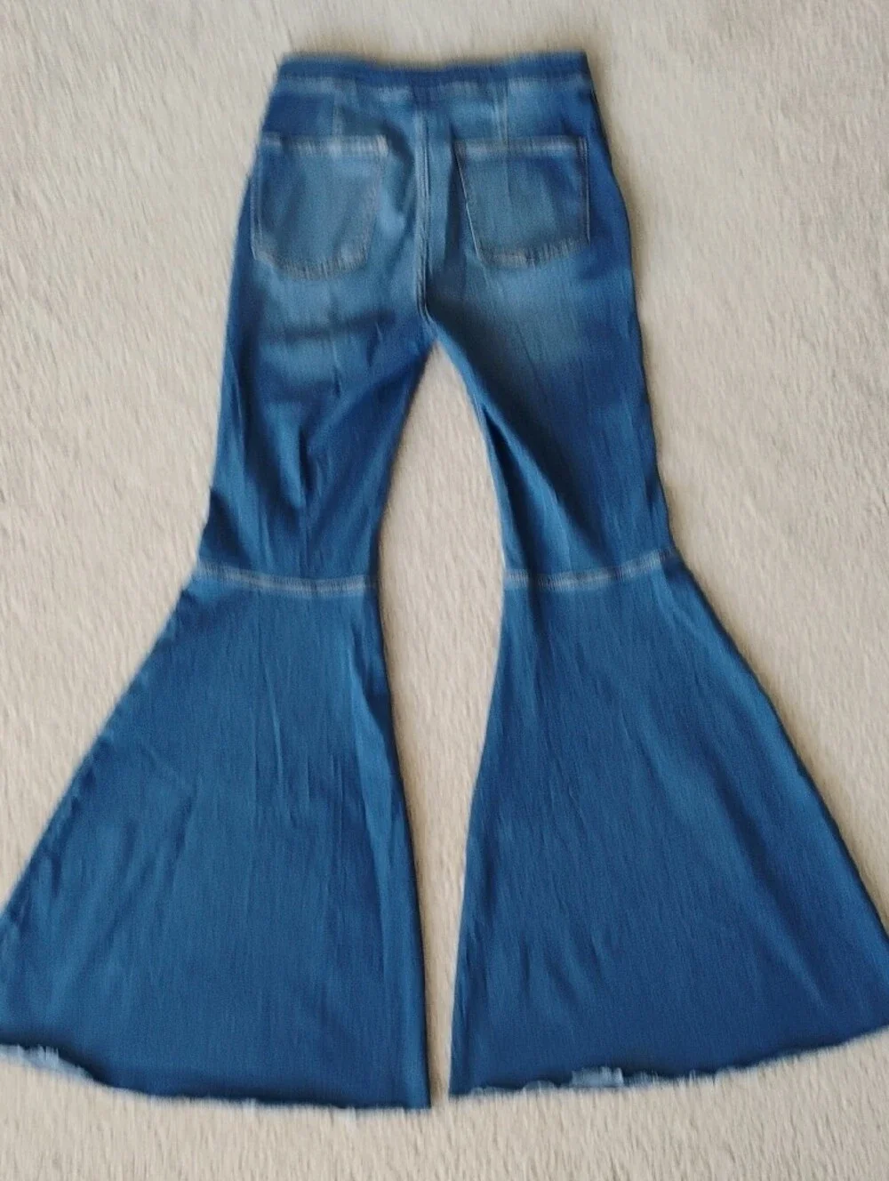 Free People We The Free Just Float On Flare Jeans Bell Bottom Raw Hem 29